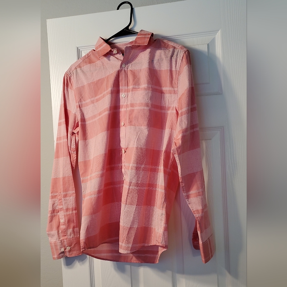 Pink button down shirt